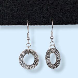 Premier Designs Metal Mesh Hoop Earrings